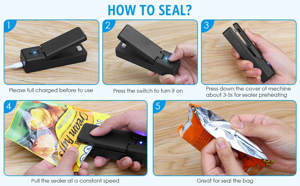 2-in-1 Mini Bag Sealer & Cutter