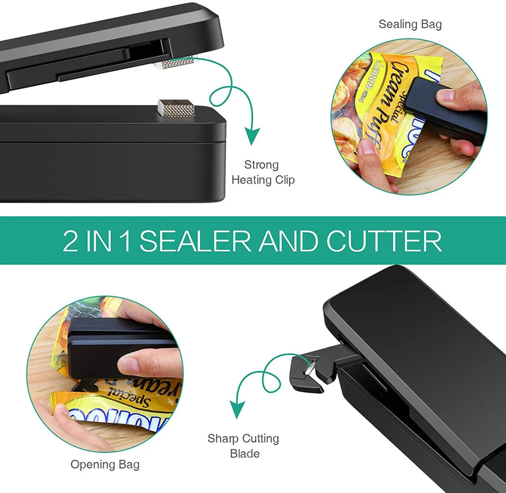 2-in-1 Mini Bag Sealer & Cutter