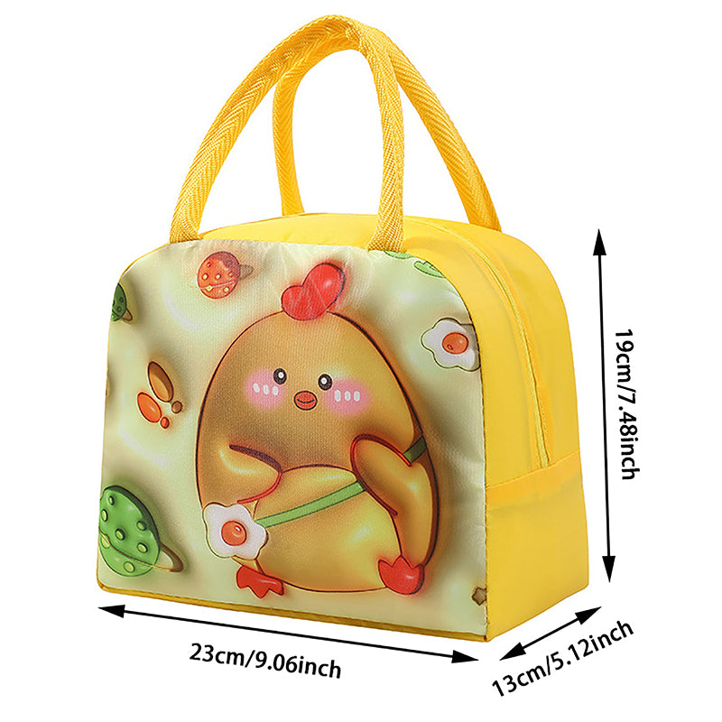 3D Cartoon Insulated Lunch Bag