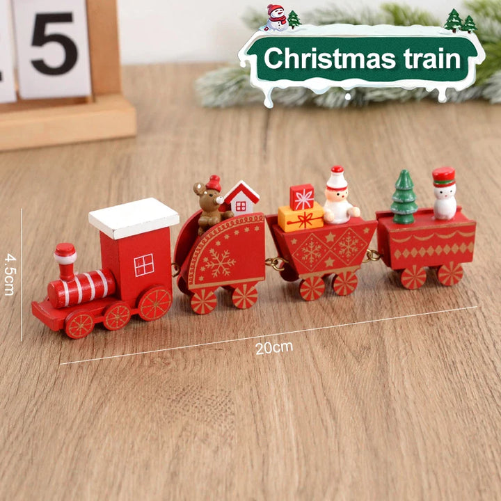 Christmas Wooden Train Ornament – Merry Christmas Home Decor & Kids Gift for 2024