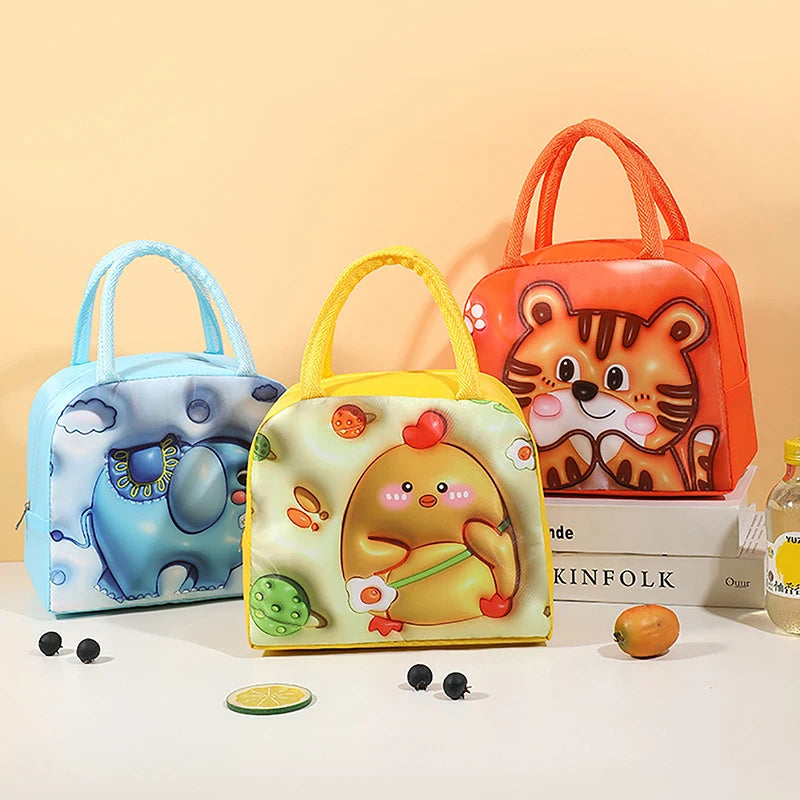 3D Cartoon Insulated Lunch Bag