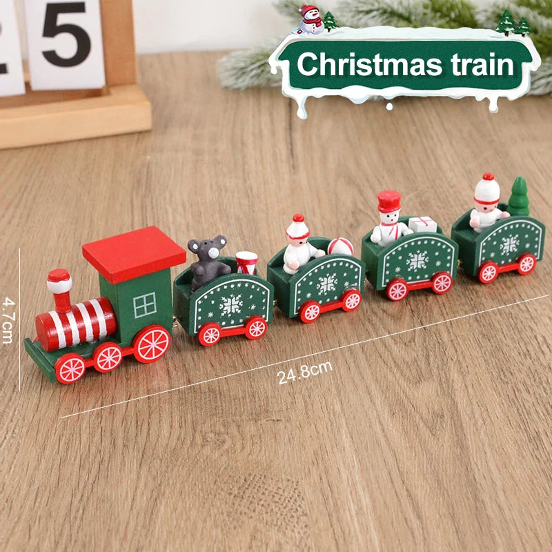 Christmas Wooden Train Ornament – Merry Christmas Home Decor & Kids Gift for 2024