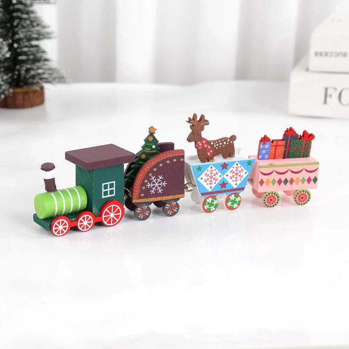 Christmas Wooden Train Ornament – Merry Christmas Home Decor & Kids Gift for 2024