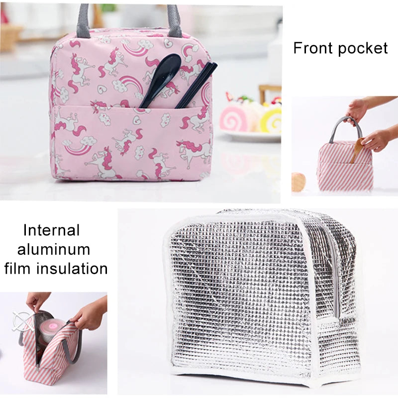 Patterned Insulated Lunch Box