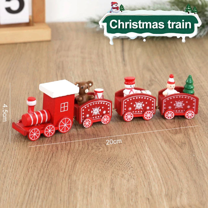 Christmas Wooden Train Ornament – Merry Christmas Home Decor & Kids Gift for 2024