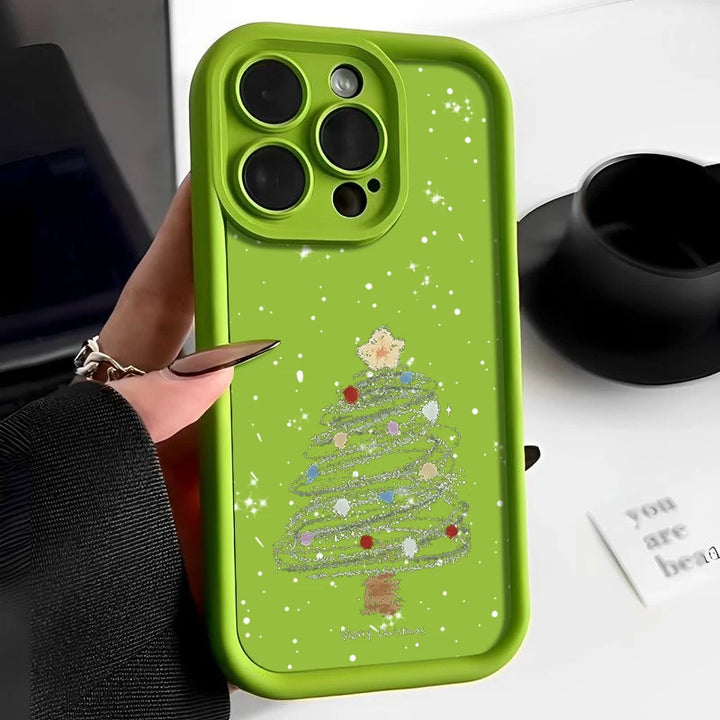 Festive Christmas Tree Shockproof TPU Phone Case for iPhone - Stylish & Protective Holiday Cover