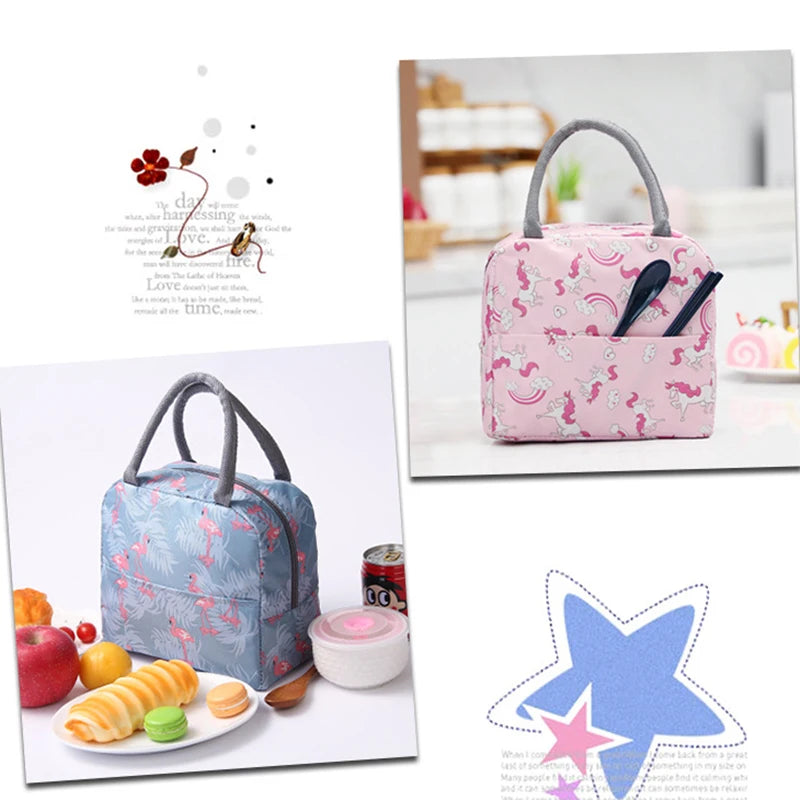 Patterned Insulated Lunch Box