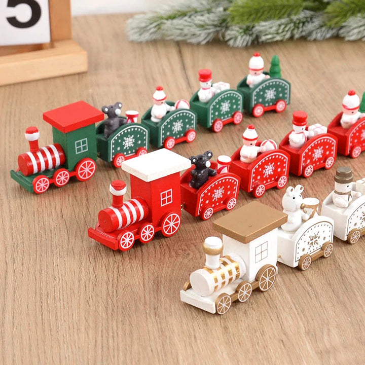 Christmas Wooden Train Ornament – Merry Christmas Home Decor & Kids Gift for 2024