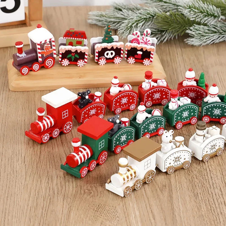 Christmas Wooden Train Ornament – Merry Christmas Home Decor & Kids Gift for 2024