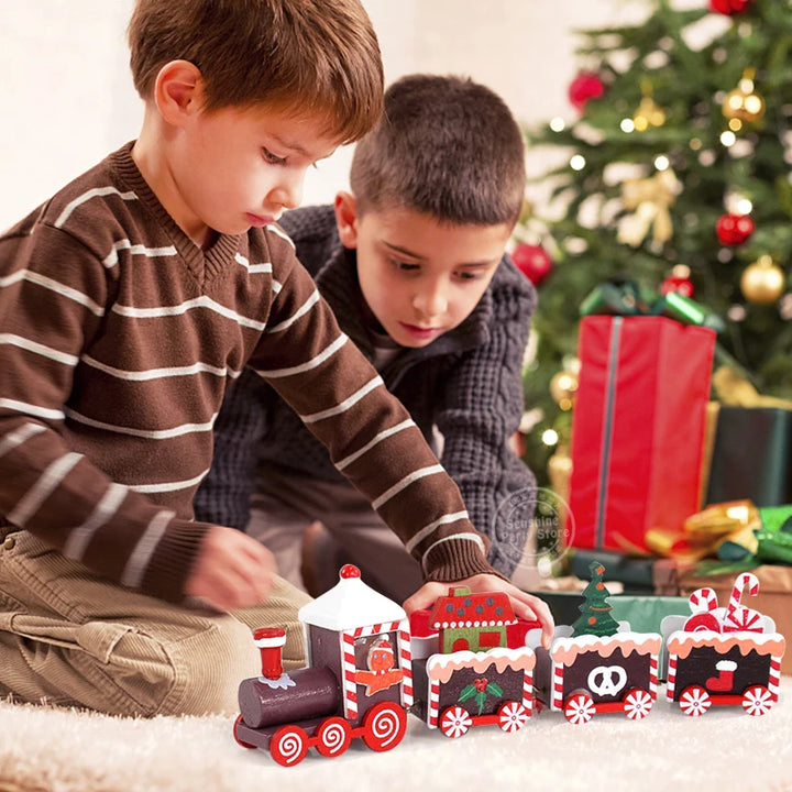 Christmas Wooden Train Ornament – Merry Christmas Home Decor & Kids Gift for 2024