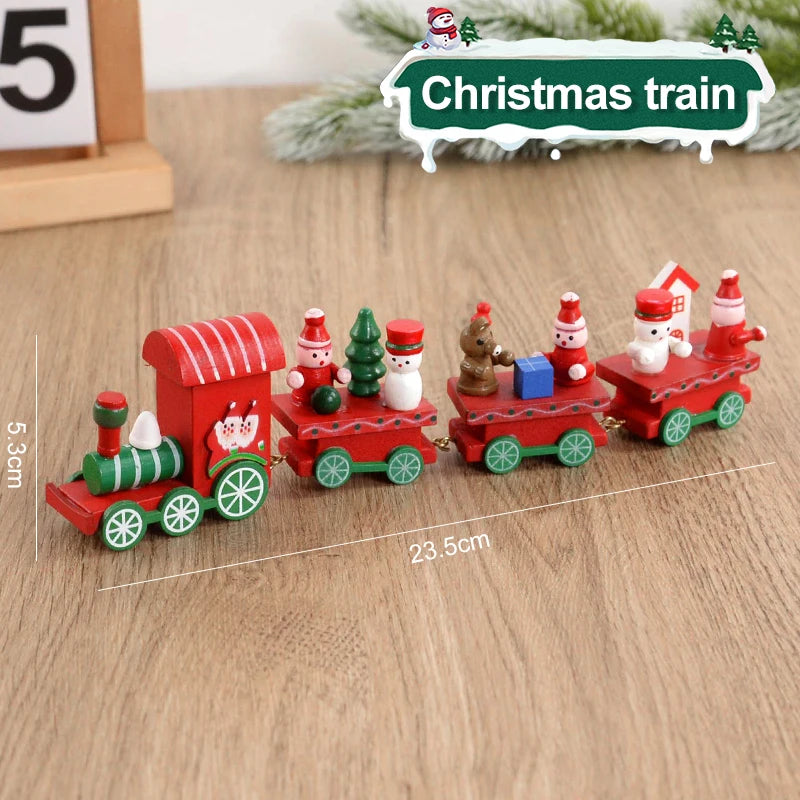 Christmas Wooden Train Ornament – Merry Christmas Home Decor & Kids Gift for 2024