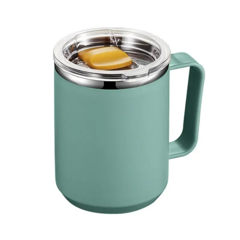 Stainless Steel Travel Mug with Lid & Handle