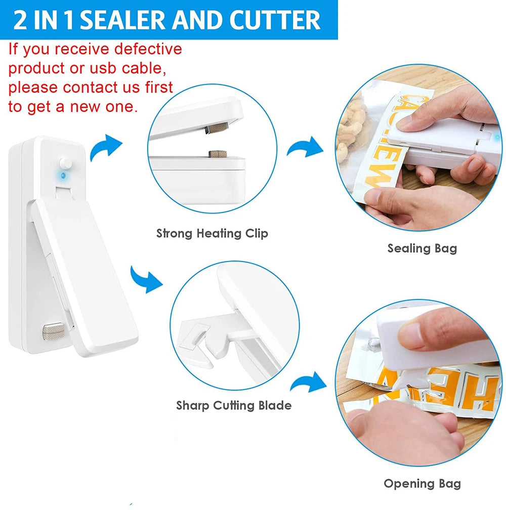 2-in-1 Mini Bag Sealer & Cutter