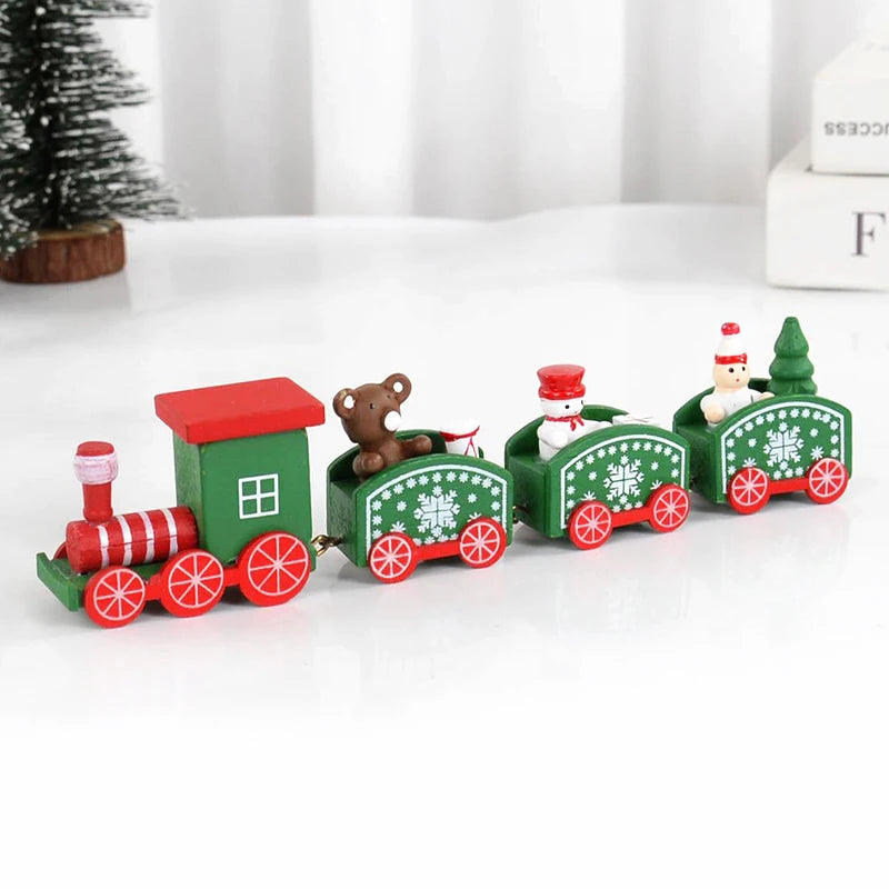 Christmas Wooden Train Ornament – Merry Christmas Home Decor & Kids Gift for 2024