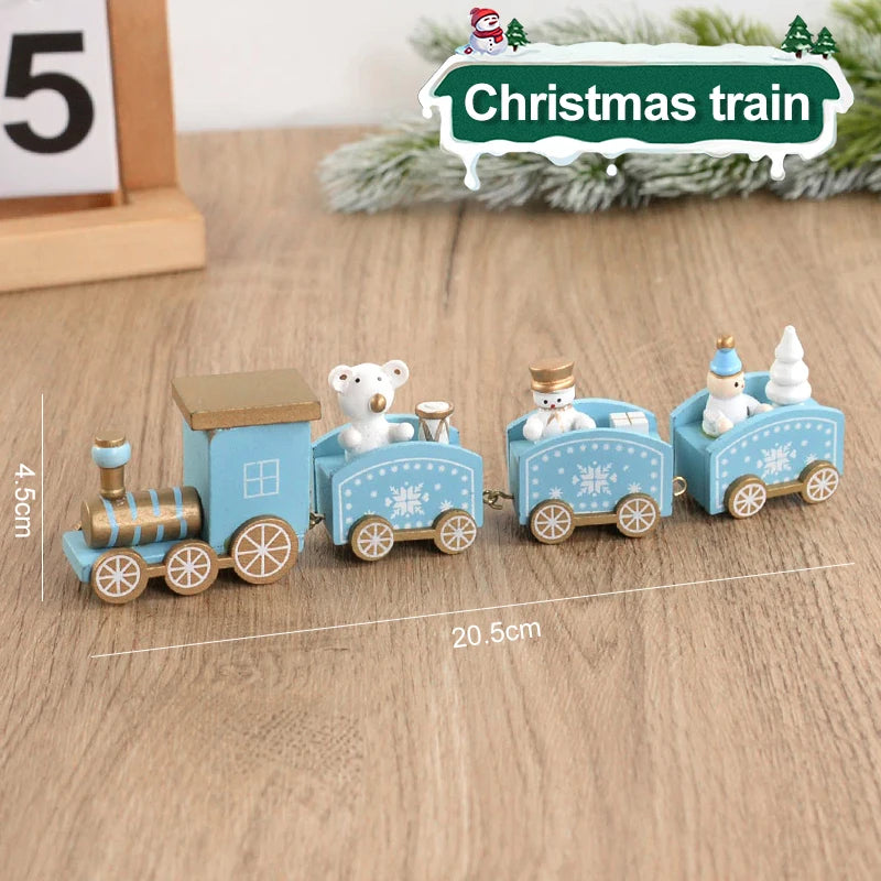 Christmas Wooden Train Ornament – Merry Christmas Home Decor & Kids Gift for 2024