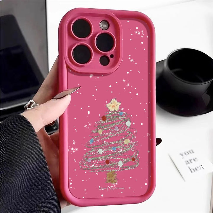 Festive Christmas Tree Shockproof TPU Phone Case for iPhone - Stylish & Protective Holiday Cover