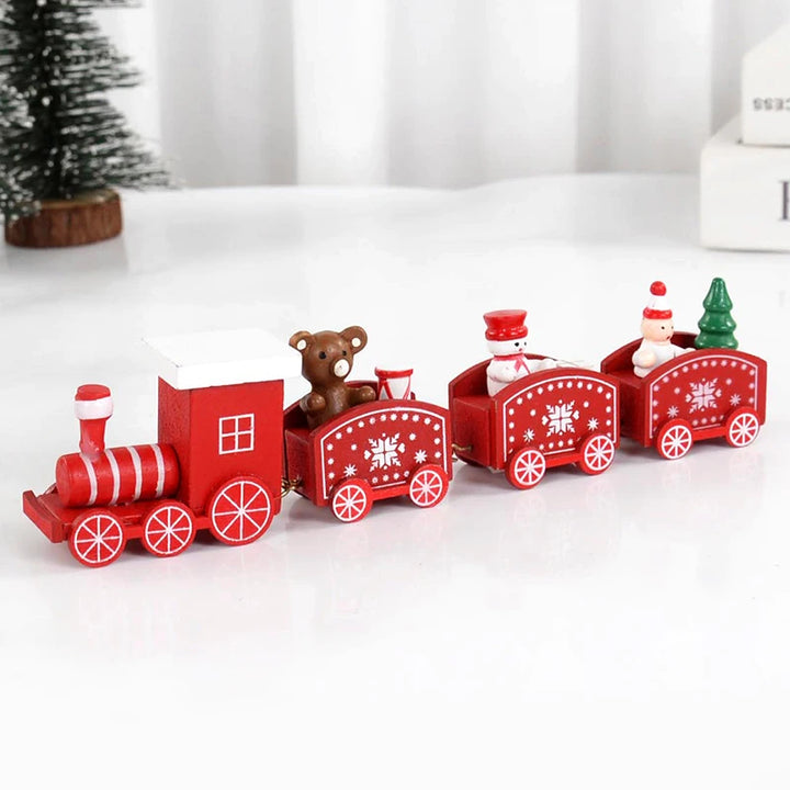 Christmas Wooden Train Ornament – Merry Christmas Home Decor & Kids Gift for 2024