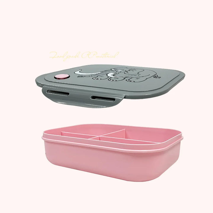 Cartoon Elephant Bento Box with Water Bottle