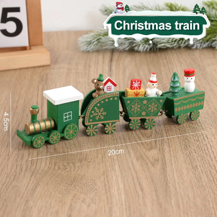 Christmas Wooden Train Ornament – Merry Christmas Home Decor & Kids Gift for 2024