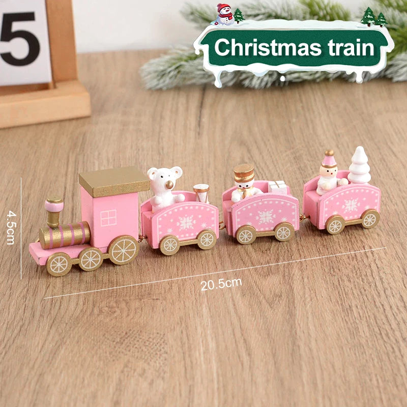 Christmas Wooden Train Ornament – Merry Christmas Home Decor & Kids Gift for 2024