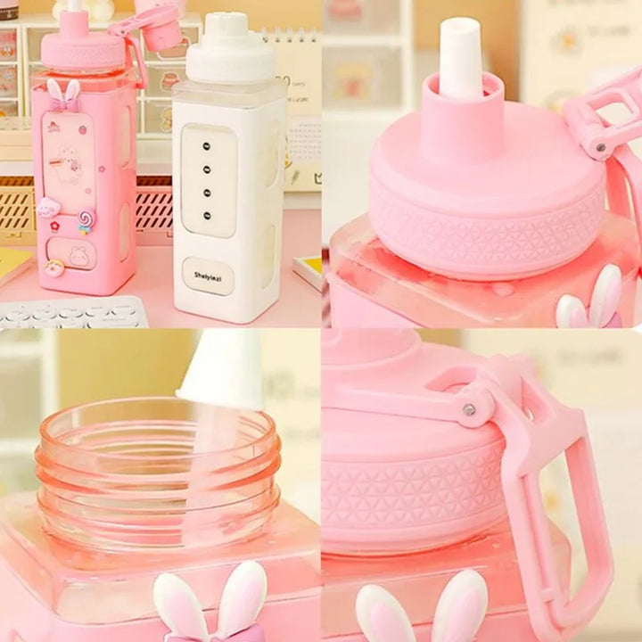 Kawaii Stickered Water Bottle for Girls