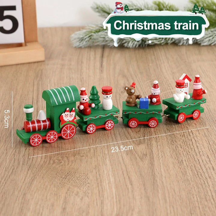 Christmas Wooden Train Ornament – Merry Christmas Home Decor & Kids Gift for 2024