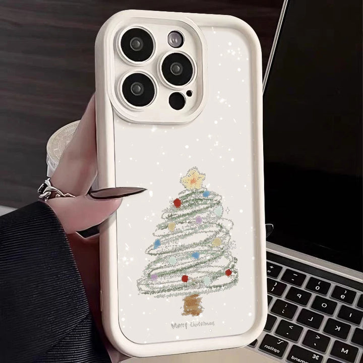 Festive Christmas Tree Shockproof TPU Phone Case for iPhone - Stylish & Protective Holiday Cover