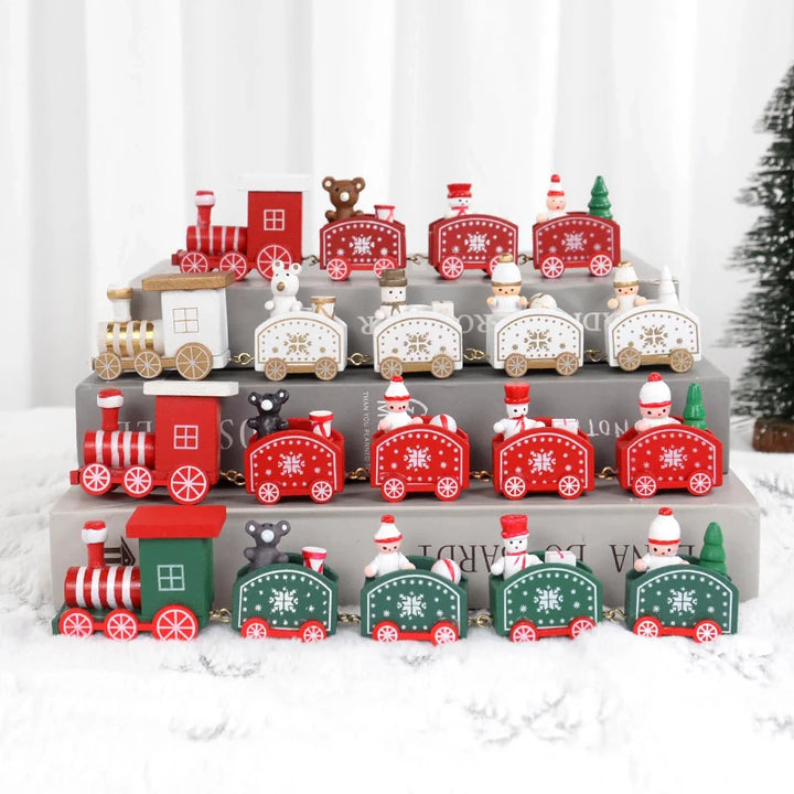 Christmas Wooden Train Ornament – Merry Christmas Home Decor & Kids Gift for 2024