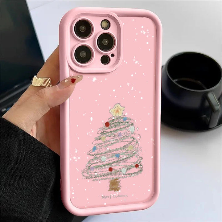 Festive Christmas Tree Shockproof TPU Phone Case for iPhone - Stylish & Protective Holiday Cover