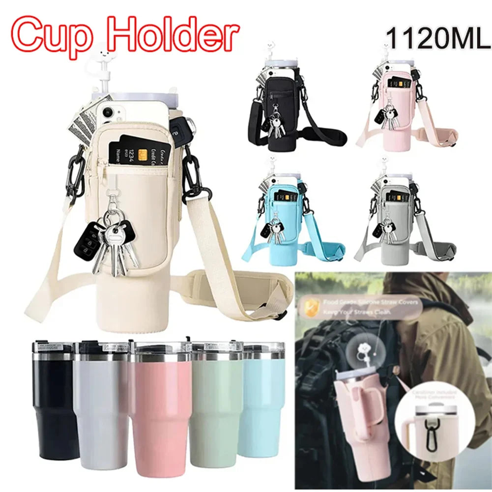 40oz Water Bottle Cover with Adjustable Strap