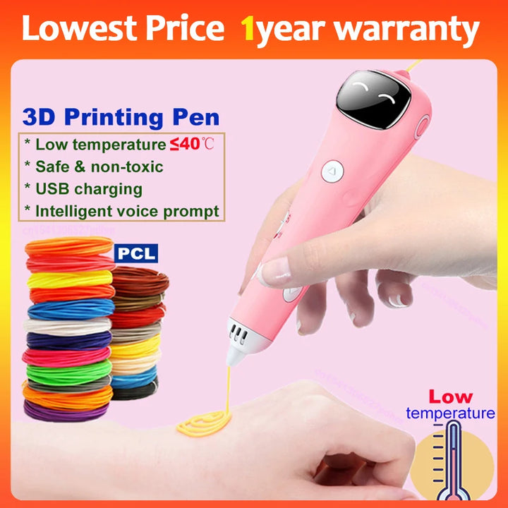 New 3D Pen - Low Temperature, Safe & Fun!