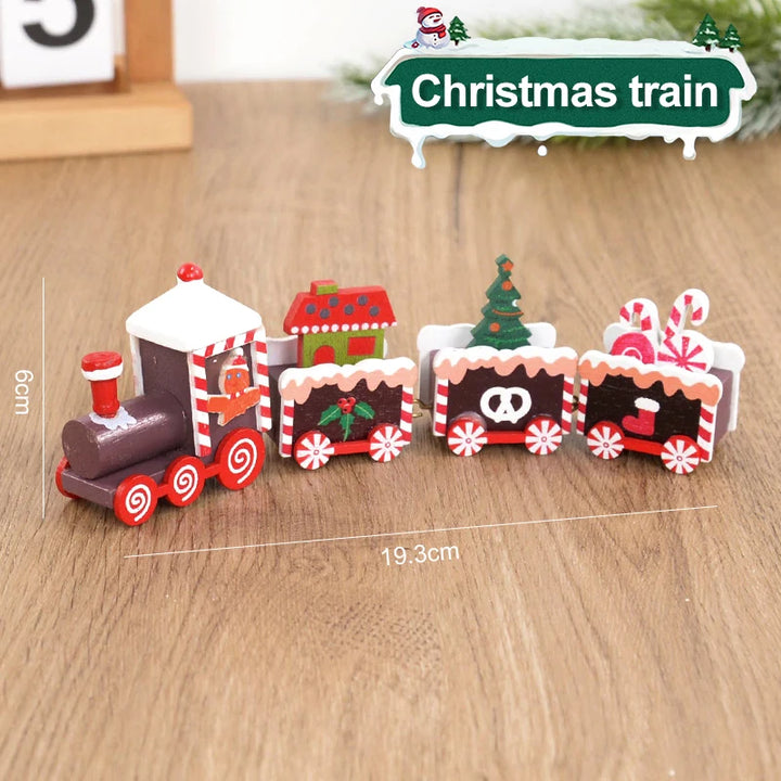 Christmas Wooden Train Ornament – Merry Christmas Home Decor & Kids Gift for 2024